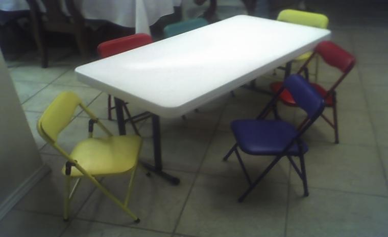 They're made just for them. Rent your Children's Tables and Chairs today from ELY Party Rentals!